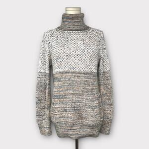 Prana Abelle Multicolor Knit Turtleneck Sweater Tunic Size XS